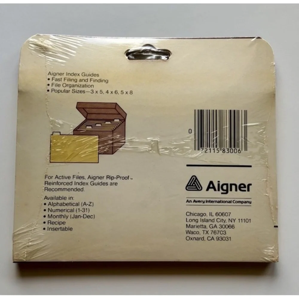 Aigner Alphabetical‎ Index Guides #83006  4